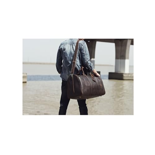 Men's Genuine Leather Travel Bag Multifunctional Business Shoulder Bag Men's Large Capacity Luggage Bag Vintage Handbag3
