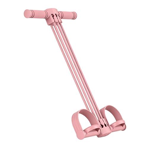Banda de resistencia de pedal, bandas elásticas de resistencia, cuerda de estiramiento de fitness, ejercitador de pedal multifunción con asa, entrenador de resistencia para hombres, mujeres, atletas y