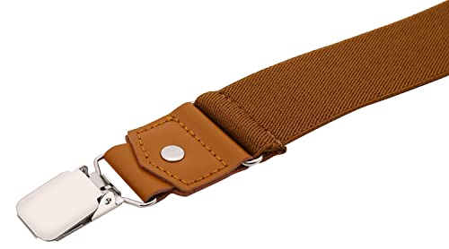 Image of Suspenders for Men Y Back Adjustable Elastic with Strong Clips 47 Inches
