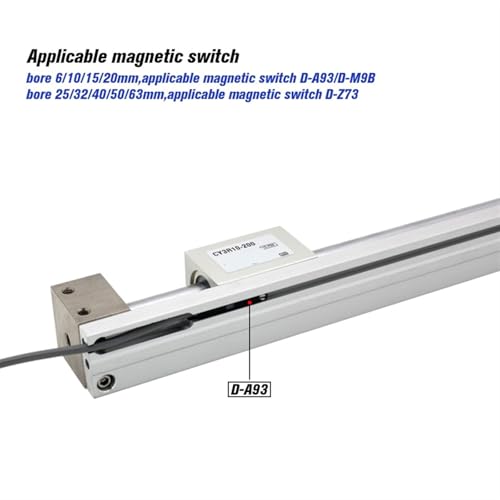 Vérin sans tige magnétique CY3R6 pneumatique alésage 6 mm - 6