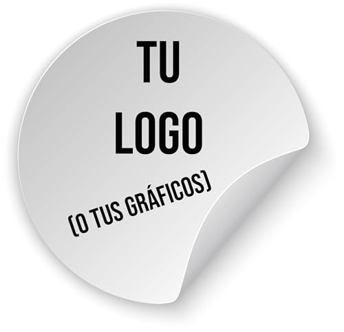 100 Pegatinas Personalizables Multiusos - Inserta tu logotipo o gráficos, tamaño seleccionable de 2 cm a 20 cm, ideal para decoración, etiquetas y proyectos creativos (Circular)
