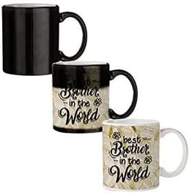 Motivate Box Ceramic I Drink to Make People Interesting and Meri Bumble Bee Magic Mugs, 330 Ml, Multicolor, 4 Piece; [EI4MMGS30577]