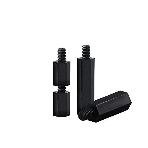 Szhkm 200Pcs M3 Nylon Standoffs Male Female Standoff Black Motherboard Standoffs Hex Utility Spacer Standoff Nylon Screw Nut Pcb Standoff Kit Assortment Mounting Hardware Kit #TOP7