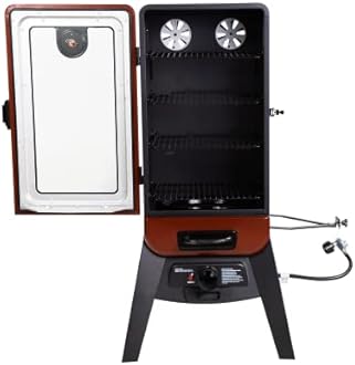 Pit Boss 3-Series Gas Vertical Smoker, Red Hammertone - 10773
