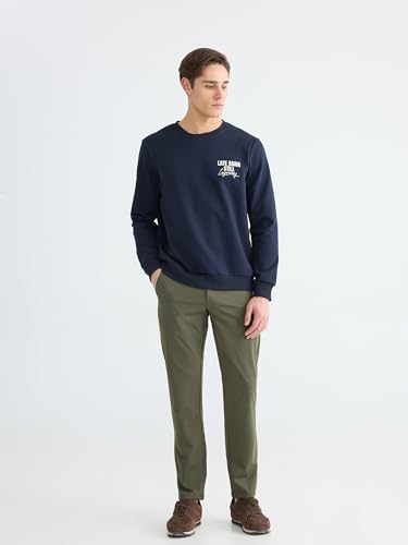 LC WAIKIKI Crew Neck Printed Men'S Sweatshirt L Navy