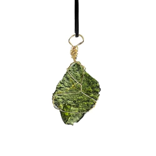 チェコ隕石ペンダントネックレス ユニークなストーンジュエリー 絶妙なカジュアルクリスタル&ミネラルコレクション(5-10g)