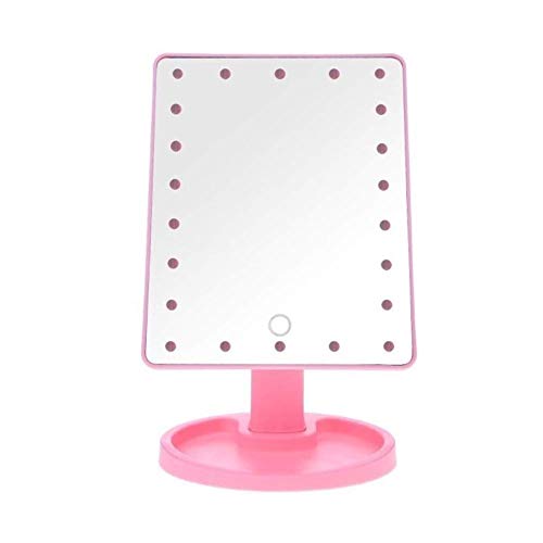 Preisvergleich Produktbild Nfudishpu Schminkspiegel, Einstellbarer LED-Touchscreen USB-Aufladung 180 Grad drehbarer quadratischer Kosmetikspiegel Kosmetische Werkzeuge Für Schlafzimmer, Bad