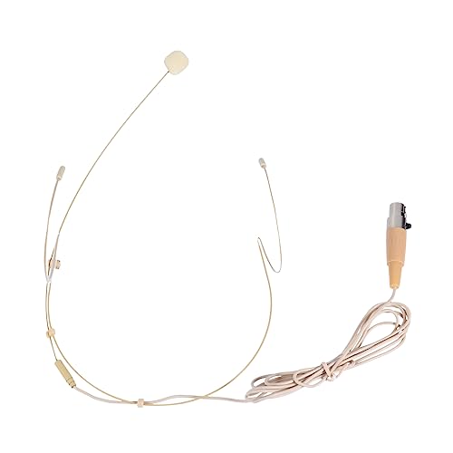 Yardwe Head Mounted Condenser Microphone with Connector Lightweight Flexible Design for Vocal Performance Compatible with Various Systems