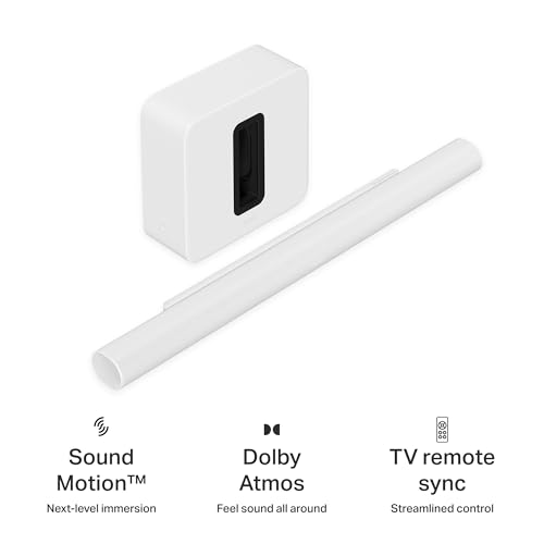 Image of Sonos Arc Ultra soundbar + Sub 4 subwoofer - White