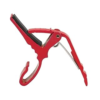 Capo, alliage de capo de guitare électrique portable à large application, jolie conception pour jouer(rouge) - Les Beatles, Paul McCartney, John Lennon, RIngo Starr, George Harrison Capo, alliage de capo de guitare électrique portable à large application, jolie conception pour jouer(rouge) – Image 4