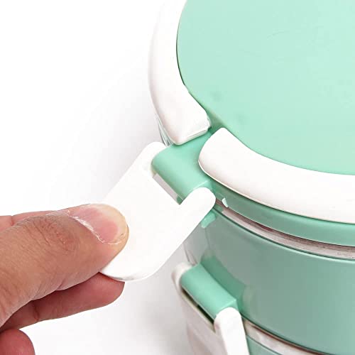 Marmiteira Lancheira Térmica Dupla 14cm Verde