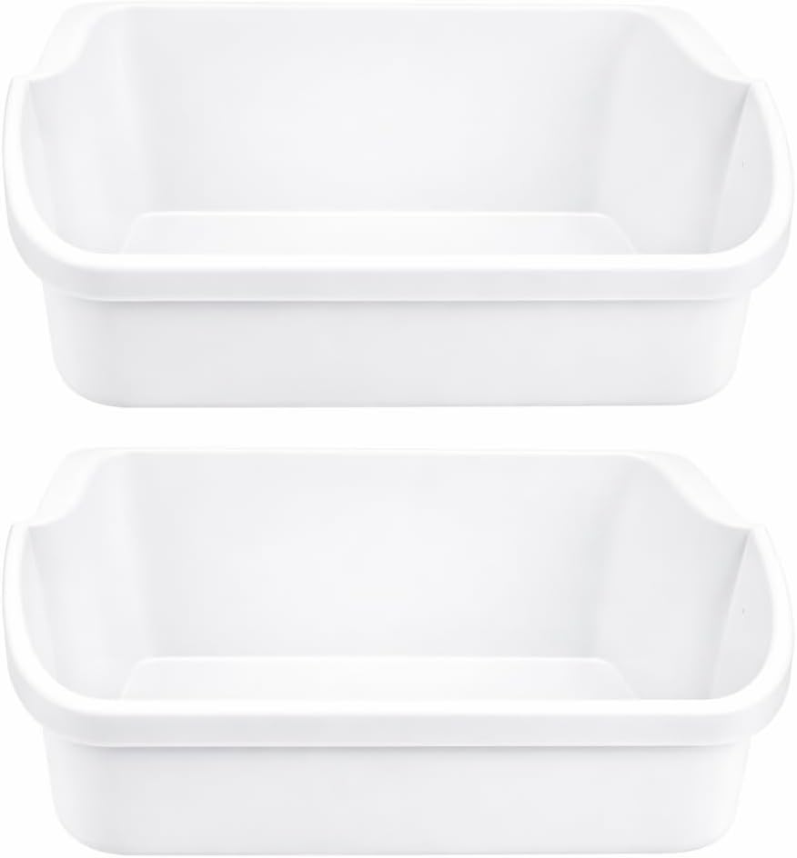 2 PACK 240338201, 240338203 Door Shelf Bin Compatible with frigidaire, kenmore, crosley Fridge, Fit for 25368972801, 25368972801, 25377889508 etc. Replacement PD00000475, 917180, AP2115861, EAP429876