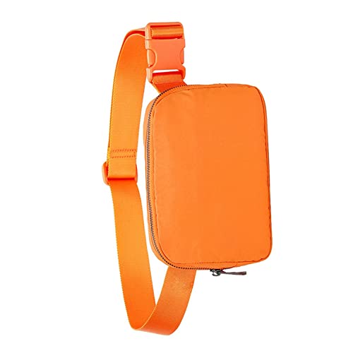 Hüfttasche zum Laufen für Frauen Bauchtasche mit verstellbarem Gurt für Wandern Sport Reisen E, Orange