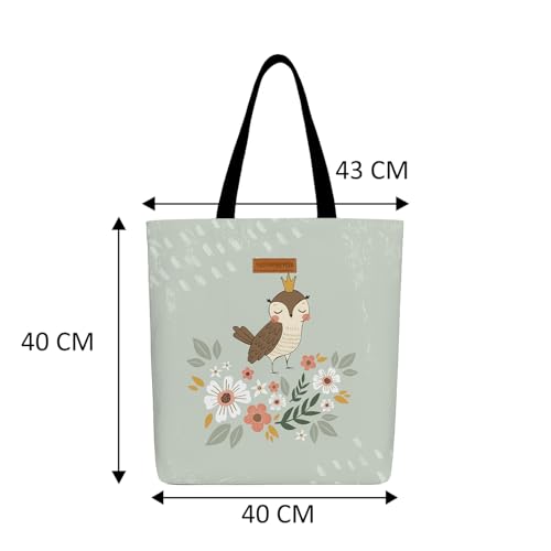 Image of The Purple Tree Eco-Friendly Canvas Tote Bag, Sustainable, Reusable Shopping, Beach, Travel or Everyday Tote, Wide Tote Bag