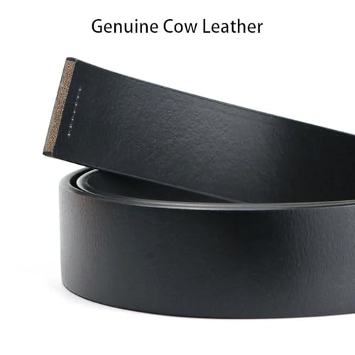 Men's Genuine Leather Ratchet Belt for Dress & Casual Wear, Trim-to-Fit Design, Elegant Gift Box 013