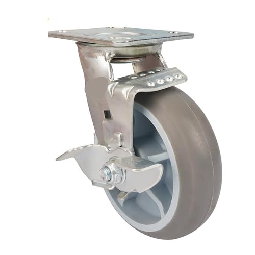 Roue motrice TPR robuste 6 pouces de haute précision avec frein d'atelier