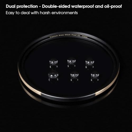 Filtro MCUV Haida de latón y vidrio templado resistente para objetivos de gran angular 67mm 3