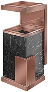 PANYFDD Rubbish Bin Bins with Open Bin Pedal Bin Trash Garbage Can Large Rubbish Bin Outdoor Dustbin Marble Stainless Steel Elevator Mouth with Ashtray 303070cm Kitchen Office Bathroom