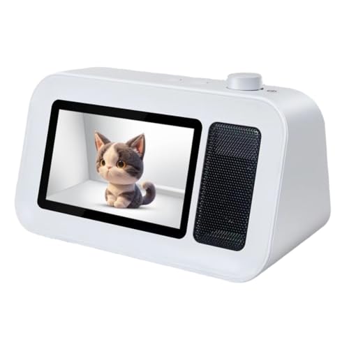 Gvvsjgdbis Reproductor holográfico 3D, Bluetooth 5.2, altavoces HiFi, Textos flotantes dinámicos, imagen estéreo dinámica 3D, reproductor publicitario 3D B