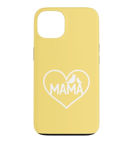 Mama Bird Heart Minimalist Mother and Baby Bird - �C�G���[ �X�}�z�P�[�X iPhone 13 �p