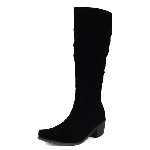 Bottes cowboy Gicoiz anti-fatigue à talon bloc confortable