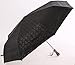 YXWJ Parapluie CréAtif Diable CrâNe PoignéE Parapluie EntièRement Automatique MâLe 3 Pliant UV Soleil Coupe-Vent Voyage Parapluies VêTements De Pluie-Black