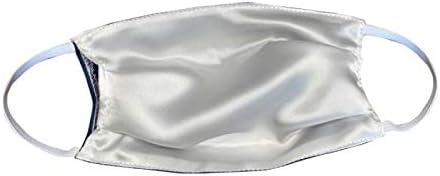 Miniatura 2 de TFS - Máscara facial de algodón orgánico y seda, reutilizable, lavable, hipoalergénico, tela ligera para protección de doble capa, diseño reversible