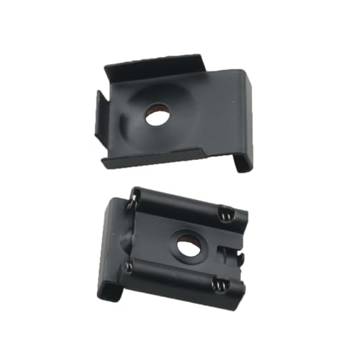 Image of 4PCS Mirror Clip Wide Groove Mirror Hanger Clip Kit Black Stainless Steel Mirrored Suspension Bracket with Mounting Screws Mirror Holder Hardware Furniture Fittings for Frame Fixing