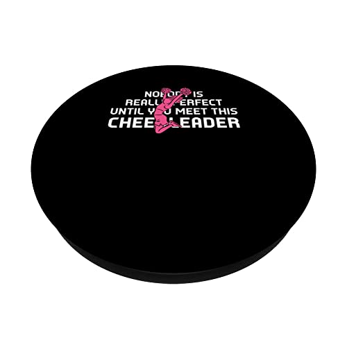 nobody is really perfect until you meet cheerleader cheering PopSockets Swappable PopGrip, Black - Image 2