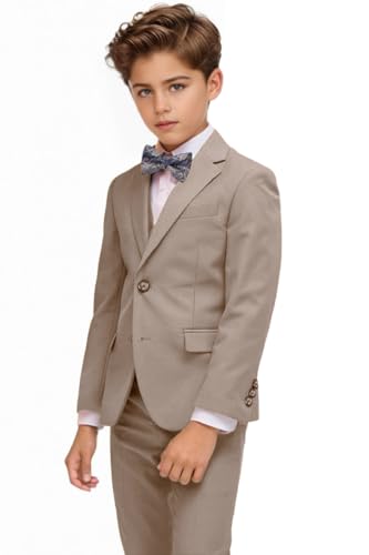 Image of Boys Suit for Kids Formal Slim Fit Tuxedo Suits Ring Bearer Outfit