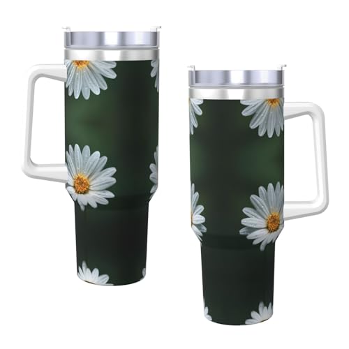 Vaso térmico acero inoxidable con asa y sorbete 40oz miniatura 3