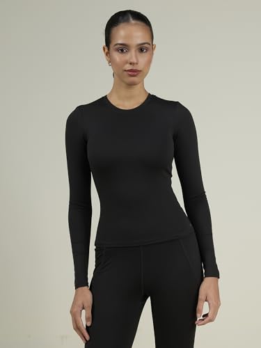 Image of CAVA Sculpt Crew Top for Women | Snug Sculpted Fit, Long Sleeves, Classic Crew Neck, Minimal Branding, Everyday Activewear Tee