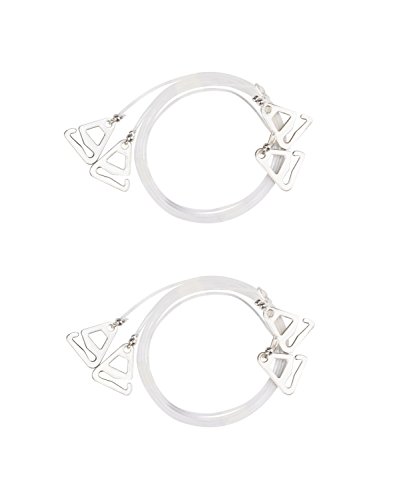 2 Pairs Invisible Clear Replacement Bra Straps Transparent Removable Adjustable With Metal Hooks (2 Pairs Transparent)