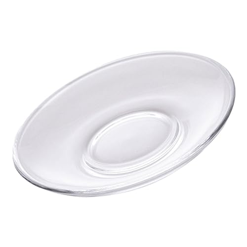 Gatuida Platillo De Vidrio Transparente Redondo 8,5x8,5 Cm Resistente Para Té y Café Uso Doméstico Restaurantes y Salas De Té 1 Unidad