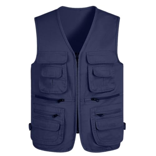 Chaleco de algodón para hombre con cuello en V ideal para rutas y tareas al aire libre
