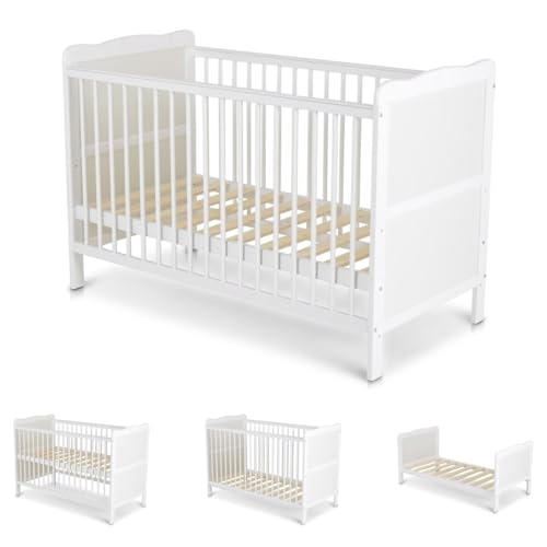 Canguro, cuna 2 en 1 cuna Albero cuna 120 x 60 cm madera 3 nivele...