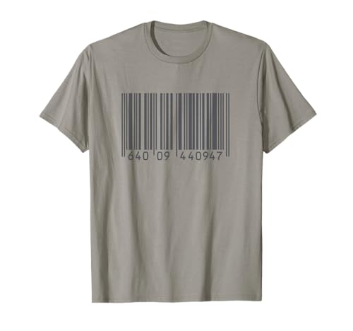 Etiqueta de identificación UPC de código de barras marcada Camiseta