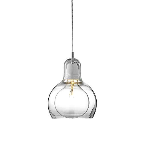 Lampadario a sospensione in vetro a forma di