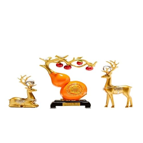 Béliers sculptés en bambou : décoration Feng Shui pour salon et meuble TV
