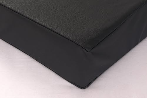 Schwar Textilien ® | Orthopädische Sitzerhöhung | Kunstleder | 40x40x10cm | Schwarz