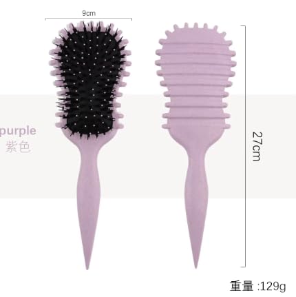 Curl defining Brush – Purple | Guitar-Inspired Detangling Tool for Curly & Kinky Hair image 5