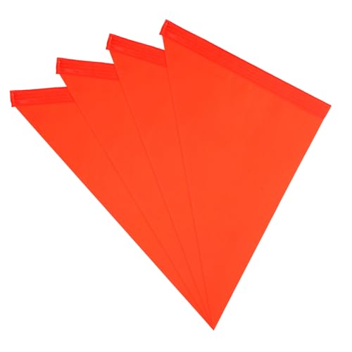 Kisangel 4pcs Triangle Safety Flags for Bikes and Scooters Reflective Warning Pennants for Outdoor Visibility Easy Replacement for Enhanced Safety