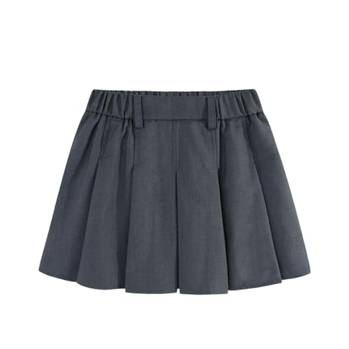 Jupe plissée fille avec short intégré coton été taille haute 2-17 ans
