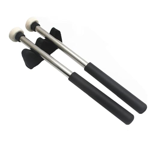 image for Jiayouy 4Pair Steel Tongue Drum Mallets with Bracket and Storage Bag,3