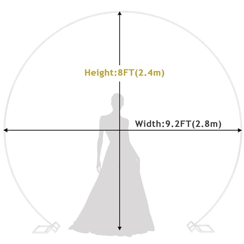 Image of Wokceer 9.2FT Wedding Arch Round Backdrop Stand Large Circle Balloon Arch