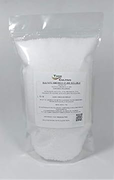 SOLFATO di ammonio 21% 1kg. Fertilizzante con elevato contenuto di azoto, per la crescita e il vigore delle piante
