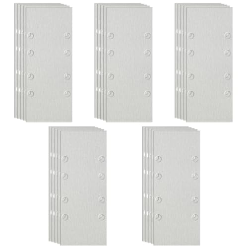 MORLARCO オービルサンダー ペーパー 320番 25枚セット サンディングペーパー 93X228mm サンダー ペーパー クランプ式 電動サンダー用サンドペーパー 吸塵8穴付 塗装仕上げのサンディング 金属磨き 木工DIY作業に 詰まり防止紙やすり