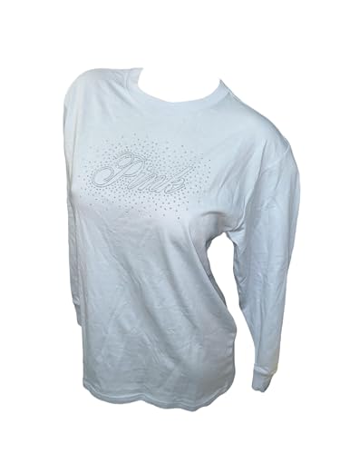 Victoria's Secret Pink Campus Cotton Long Sleeve Bling Tee Color