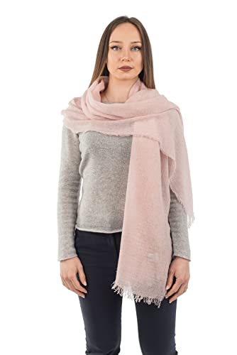 Dalle Piane Cashmere Damen Pashmina 100% Kaschmir - Rosa