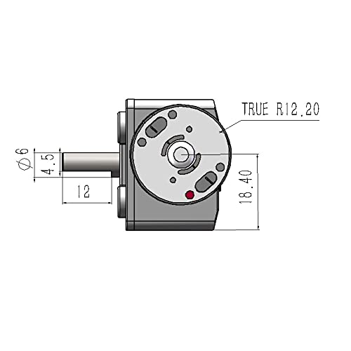 UMIQUA engrenage électrique Moteur 370, Moteur à Courant continu à Aimant Permanent, micromoteur CHR-GM25-370, for Robots intelligents, Rideaux électriques, Batterie axiale (Size : 27, Color : 12V
